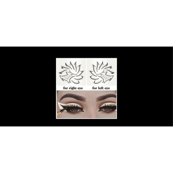 Goth Beautiful Ten piece, goth make up brush set AND Eye stencil kit .!!!!! - Picture 11 of 14